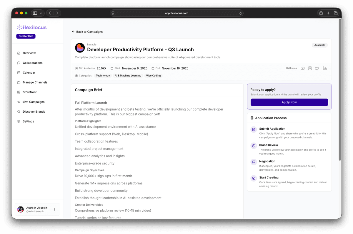 Discover Brands & Live Campaigns