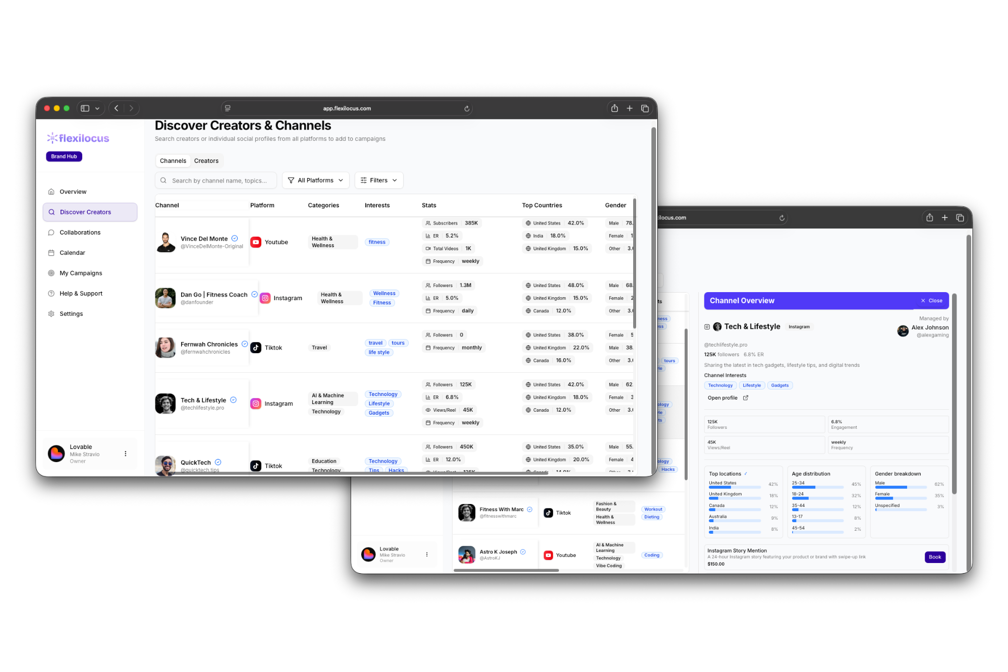Creator Discovery Dashboard